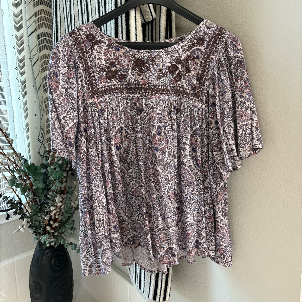 Lucky Brand Women’s Embroidered Shirt